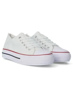 Online VVNN Zapatilla lona casual mujer BOL BYH72 BLANCO