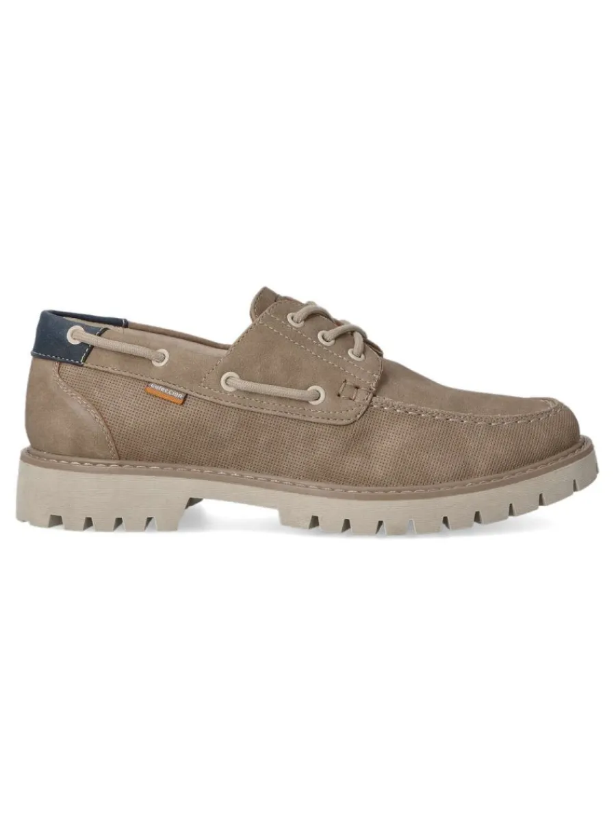 Clearance VVNN Zapato náutico casual hombre VYD A993 TAUPE