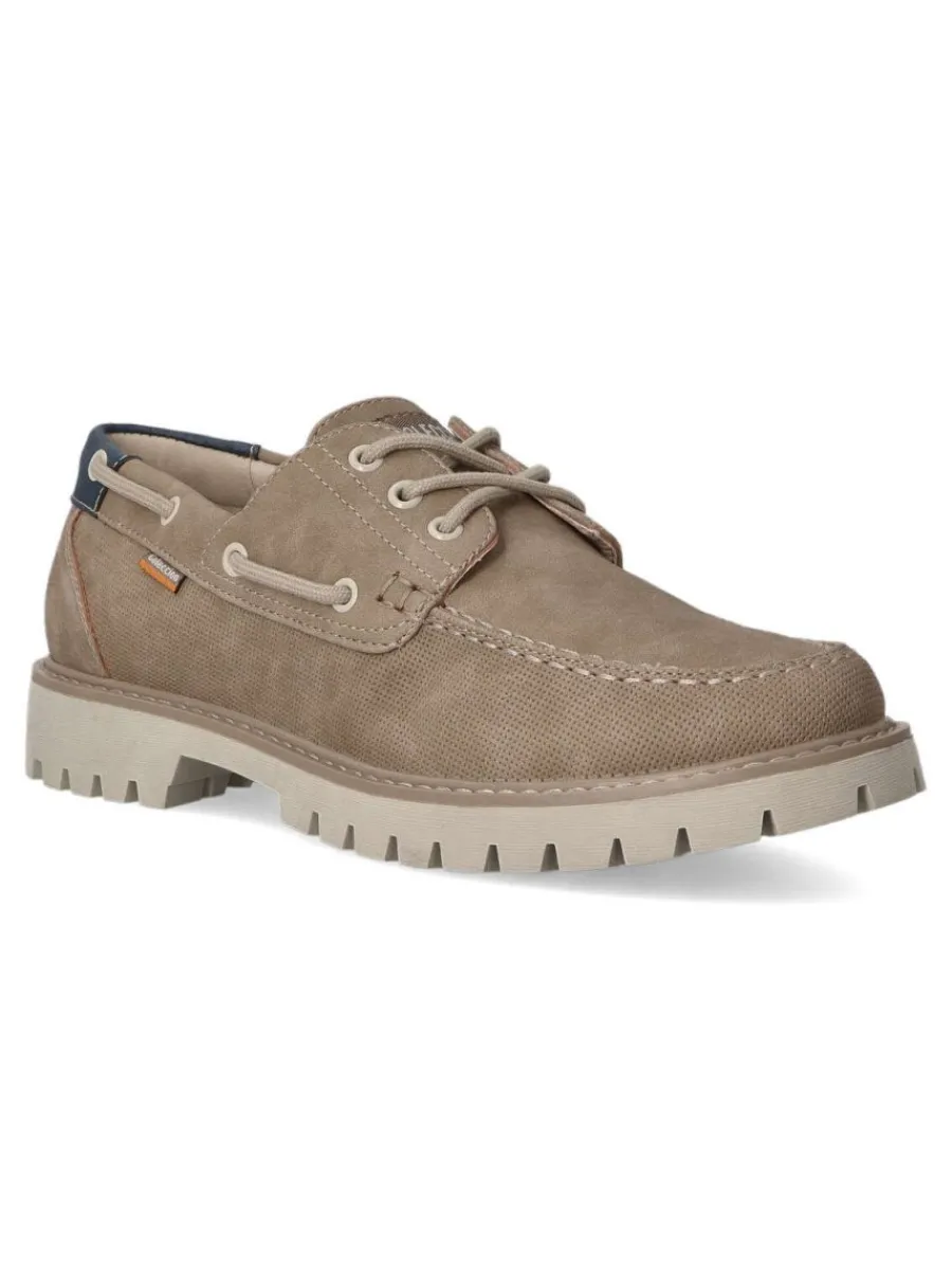 Clearance VVNN Zapato náutico casual hombre VYD A993 TAUPE