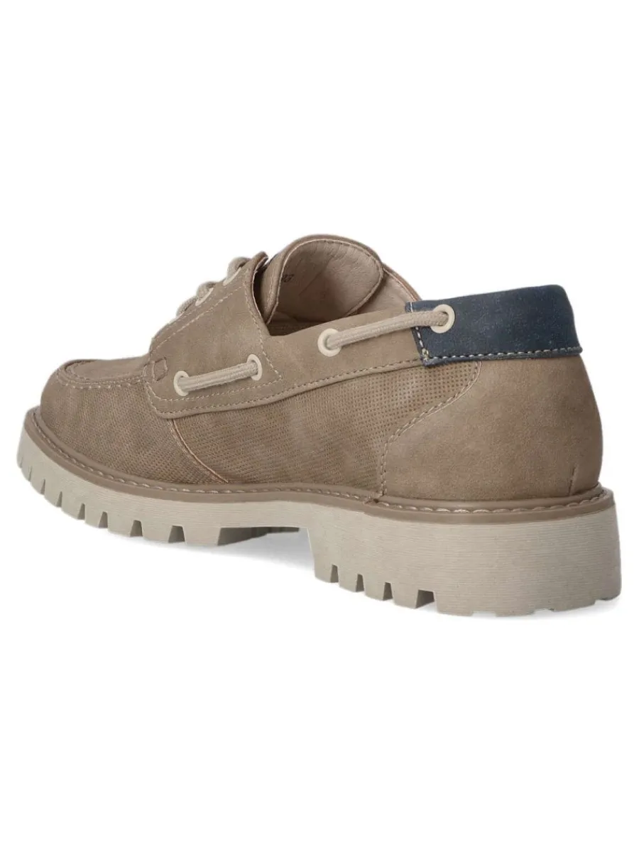 Clearance VVNN Zapato náutico casual hombre VYD A993 TAUPE