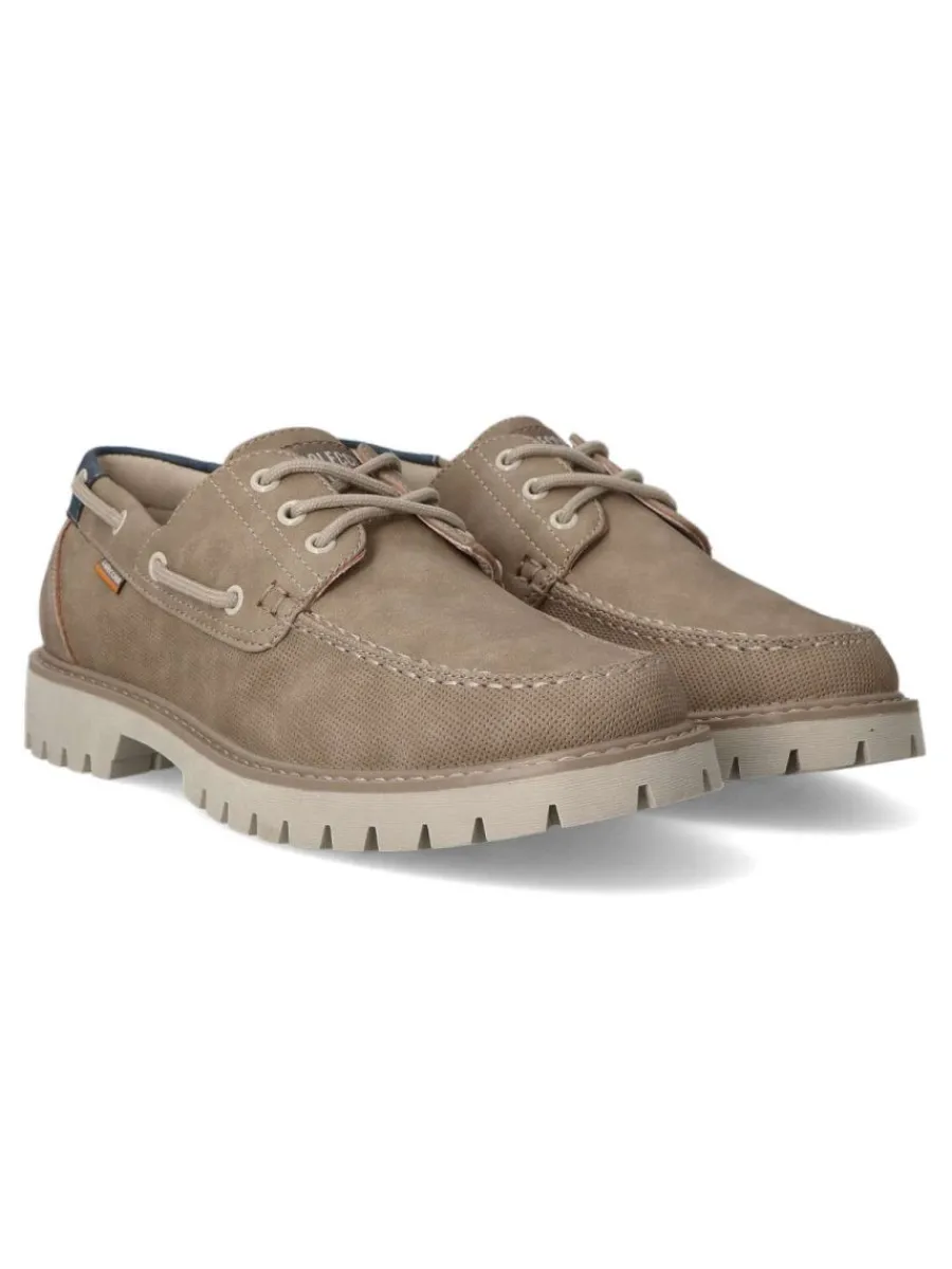 Clearance VVNN Zapato náutico casual hombre VYD A993 TAUPE