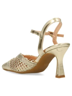 Hot VVNN Zapato salón fiesta metalizado mujer