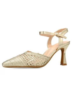 Hot VVNN Zapato salón fiesta metalizado mujer