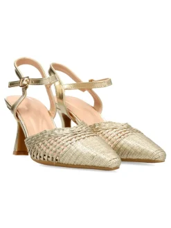Hot VVNN Zapato salón fiesta metalizado mujer