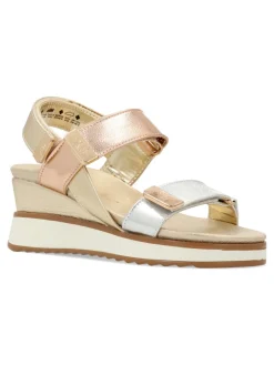 New XTI Sandalia casual confort multi metalizada