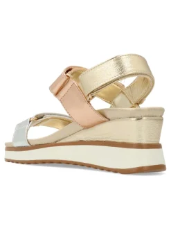 New XTI Sandalia casual confort multi metalizada
