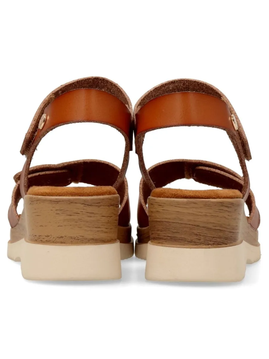 Clearance XTI Sandalia confort cuña efecto madera
