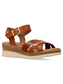 Best XTI Sandalia confort tiras troqueladas mujer