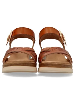 Best XTI Sandalia confort tiras troqueladas mujer