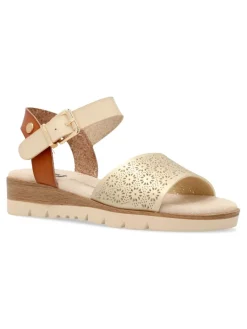 Clearance XTI Sandalia metalizada vegana confort