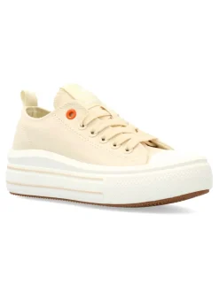 New XTI Zapatilla lona plataforma puntera goma
