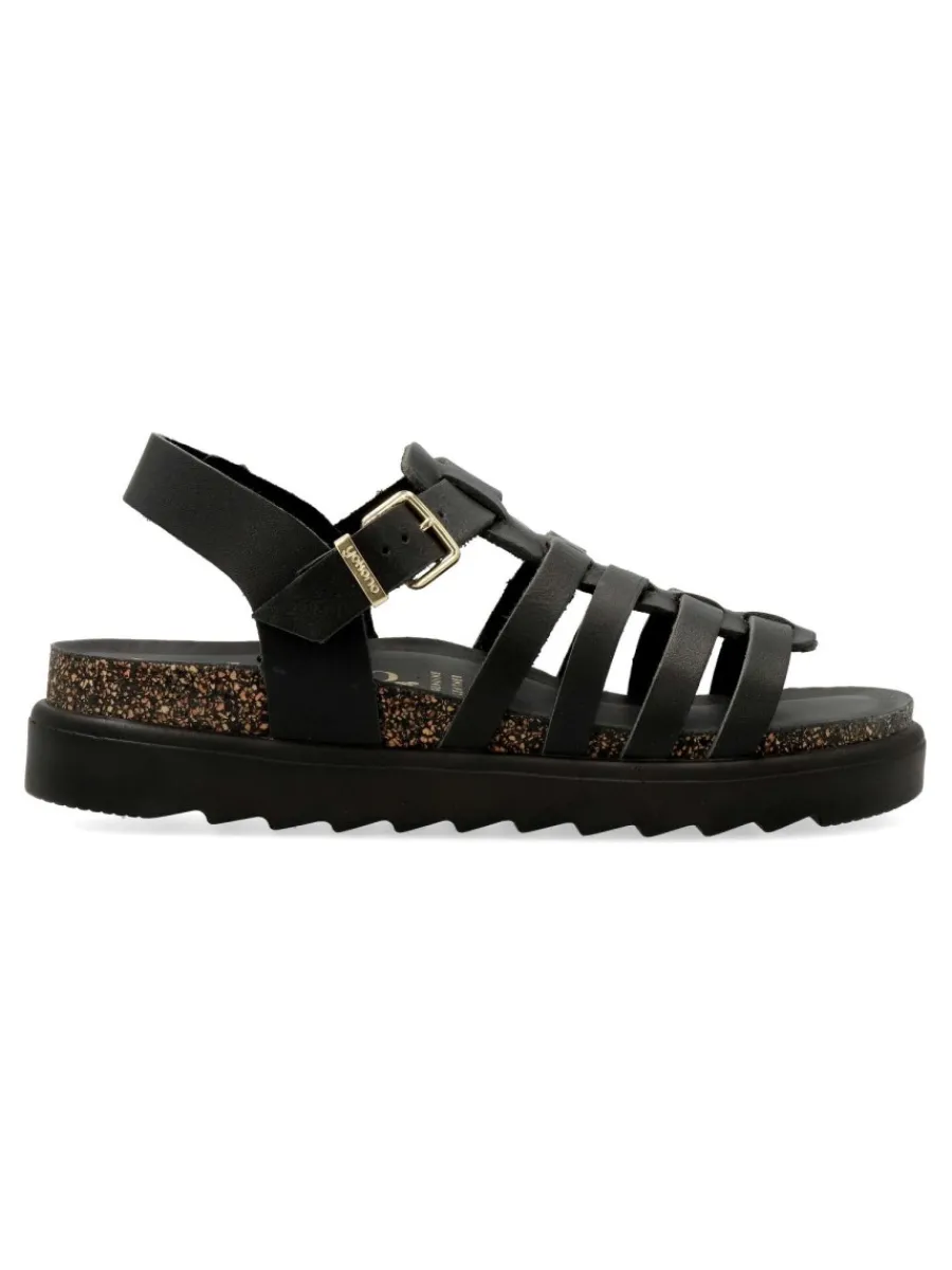 Best YOKONO Sandalia bio cangrejera piel negra