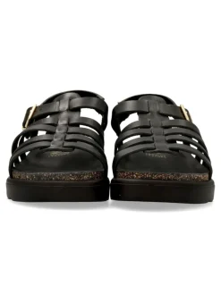 Best YOKONO Sandalia bio cangrejera piel negra