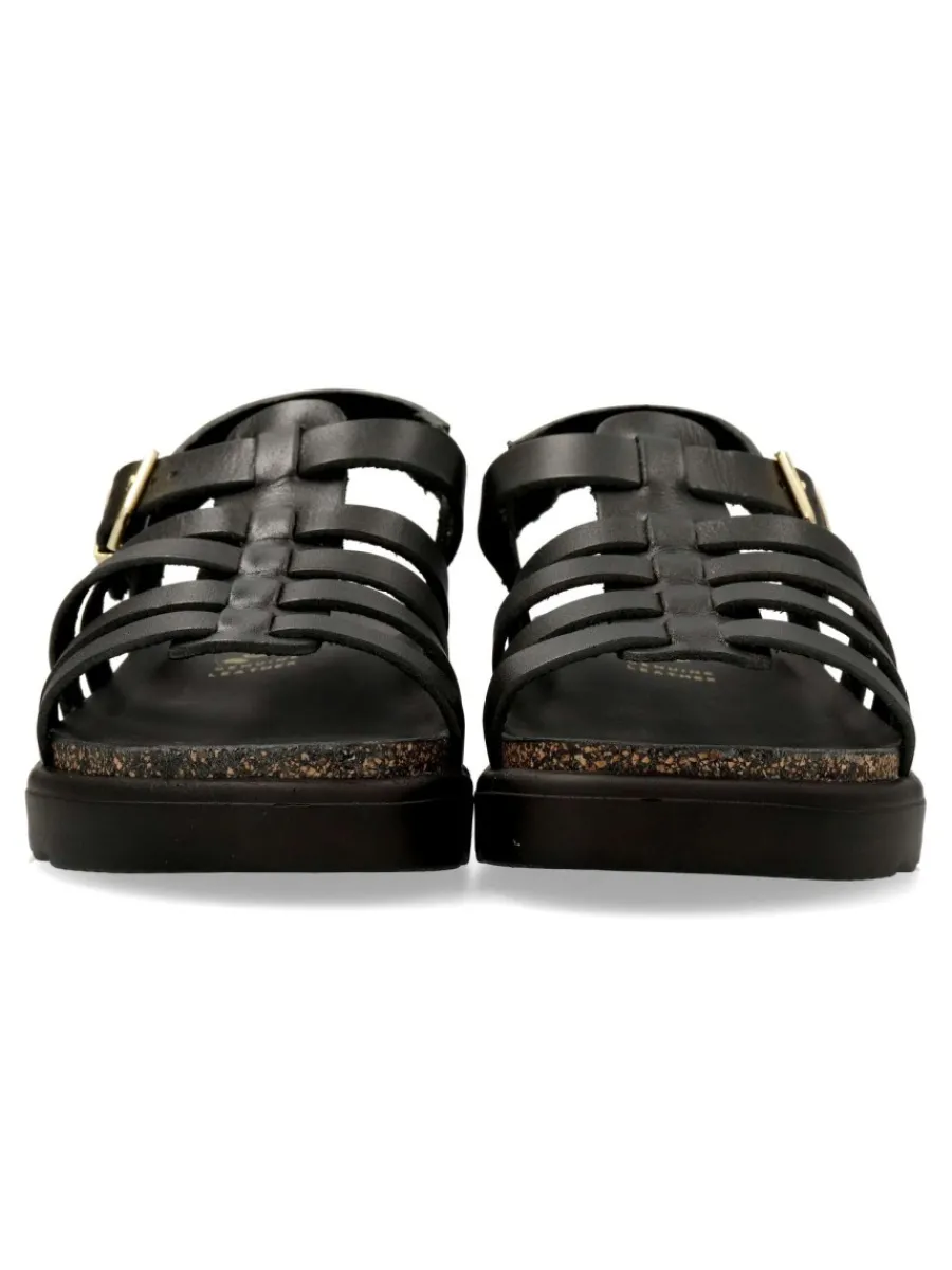 Best YOKONO Sandalia bio cangrejera piel negra