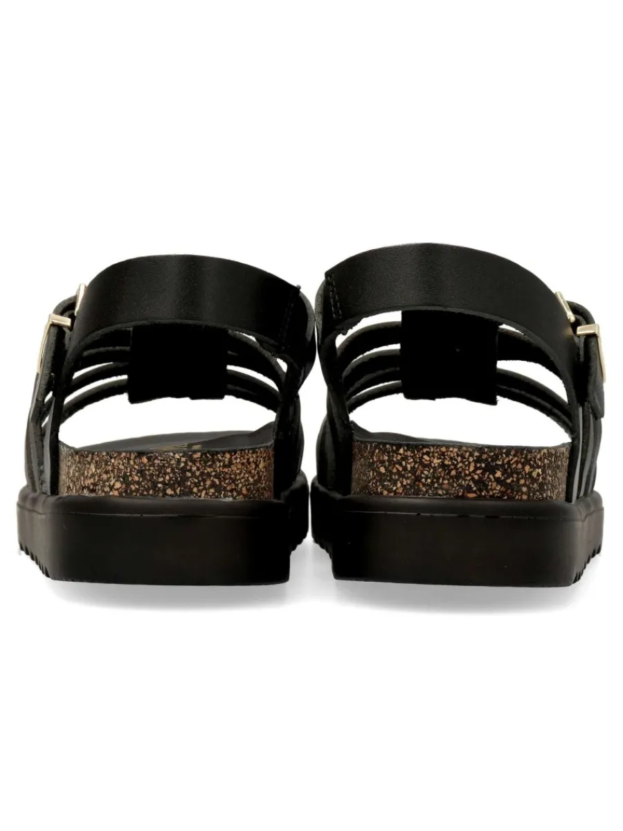 Best YOKONO Sandalia bio cangrejera piel negra