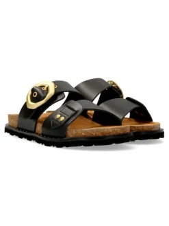 Fashion YOKONO Sandalia bio piel confort hebilla dorada