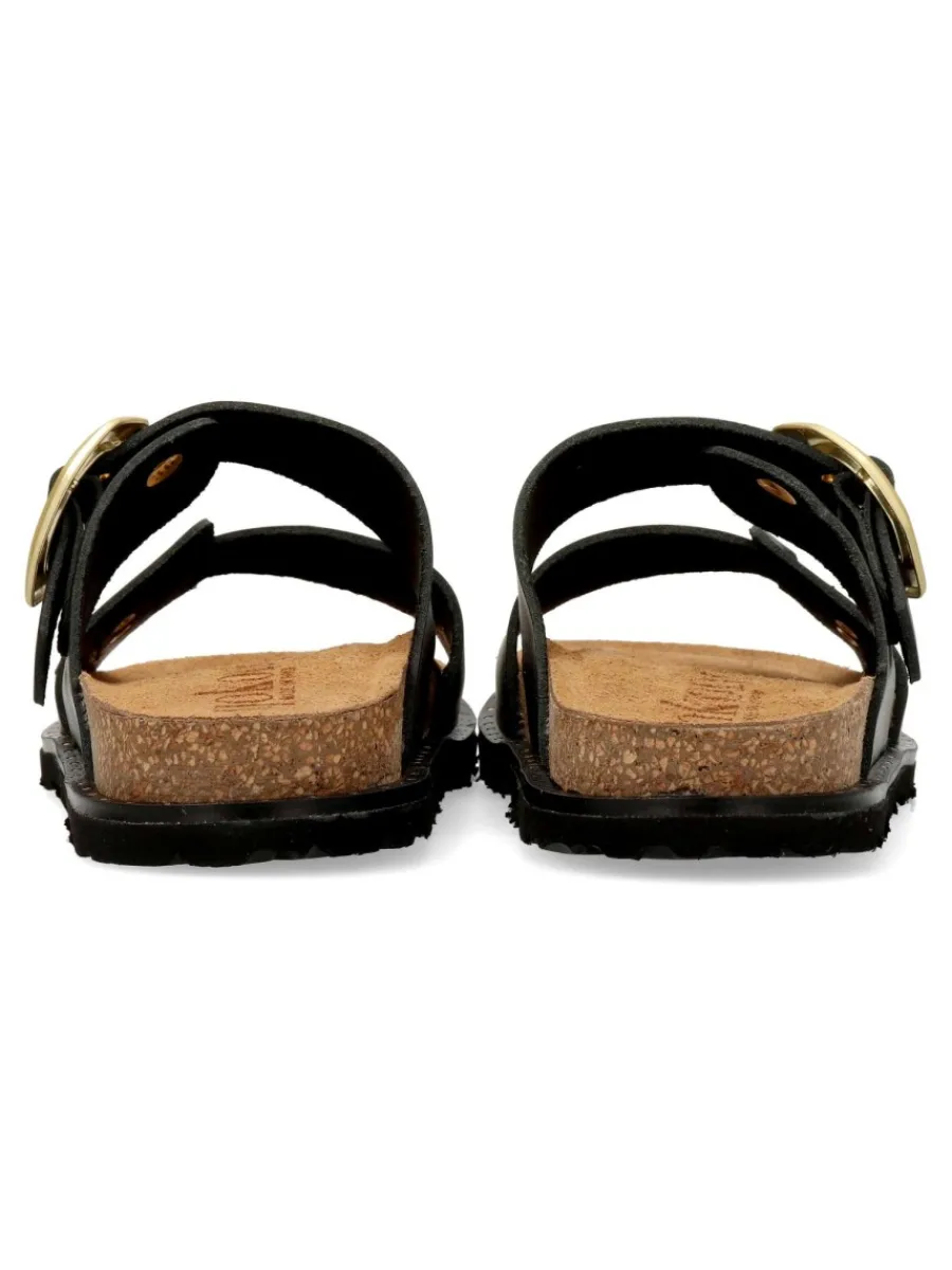 Fashion YOKONO Sandalia bio piel confort hebilla dorada
