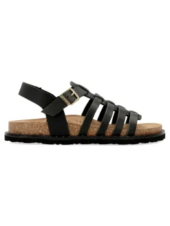 Clearance YOKONO Sandalia cangrejera piel confort negra