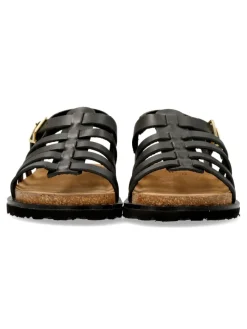 Clearance YOKONO Sandalia cangrejera piel confort negra